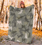 Alaskan Dog Camo Blanket