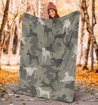 Weimaraner Camo Blanket