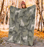 Black and Tan Coonhound Camo Blanket