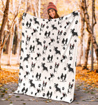 Boston Terrier Paw Blanket