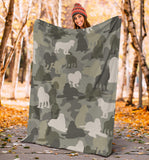 Cocker Spaniel Camo Blanket