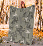 American Hairless Terrier Camo Blanket