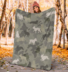 Boston Terrier Camo Blanket