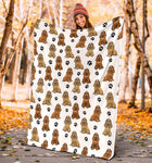 English Cocker Spaniel Paw Blanket