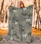 Black Russian Terrier Camo Blanket