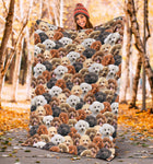 Poodle Full Face Blanket