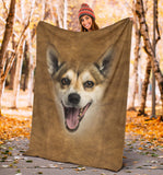 Norwegian Lundehund Face Hair Blanket