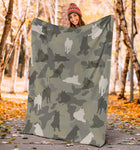 Norwegian Elkhound Camo Blanket