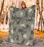 Norwegian Elkhound Camo Blanket