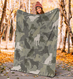 American Pit Bull Terrier Camo Blanket