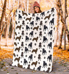 Flat Coated Retriever Paw Blanket