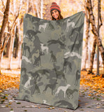 Italian Greyhound Camo Blanket