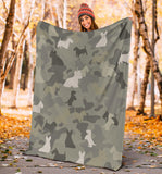 Scottish Terrier Camo Blanket