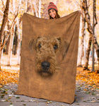 Airedale Terrier Face Hair Blanket