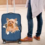 Yorkshire Terrier Torn Paper Luggage Covers