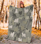 Tibetan Terrier Camo Blanket