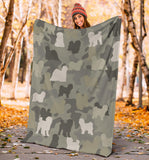 Tibetan Terrier Camo Blanket