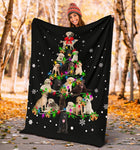 Labrador Retriever Christmas Tree Blanket