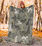 Bedlington Terrier Camo Blanket