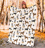 Border Terrier Paw Blanket