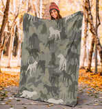 Dogo Argentino Camo Blanket