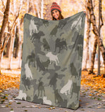 American Staffordshire Terrier Camo Blanket