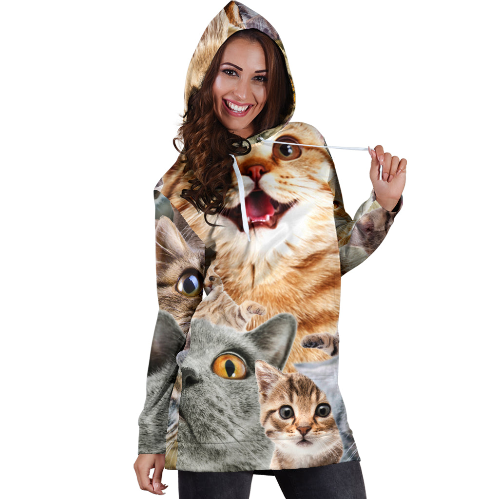 Cat - Women's Hoodie Dress