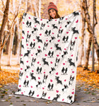 Boston Terrier Heart Blanket