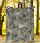 Miniature Pinscher Camo Blanket