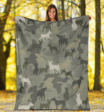 Miniature Pinscher Camo Blanket