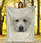 Great Pyrenees Face Hair Blanket