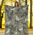 Black and Tan Coonhound Camo Blanket