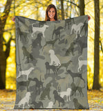 Black and Tan Coonhound Camo Blanket