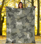 Alaskan Dog Camo Blanket