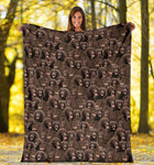 Irish Water Spaniel Full Face Blanket