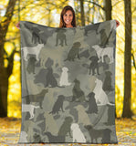 Labrador Retriever Camo Blanket