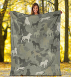 American Bulldog Camo Blanket