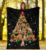 Wirehaired Vizsla Christmas Tree Blanket