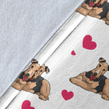 Airedale Terrier Heart Blanket