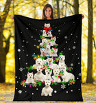 West Highland White Terrier Christmas Tree Blanket