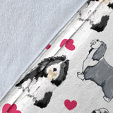 Bearded Collie Heart Blanket