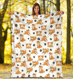 Shiba Inu Paw Blanket