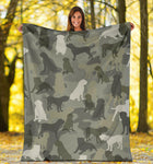 English Mastiff Camo Blanket