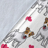 Jack Russell Terrier Heart Blanket