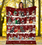 French Bulldog Snow Christmas Blanket