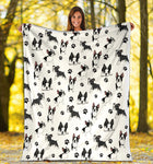 Boston Terrier Paw Blanket