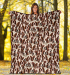 Irish Red and White Setter Full Face Blanket