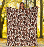 Irish Red and White Setter Full Face Blanket