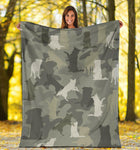 Border Collie Camo Blanket