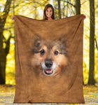 Shetland Sheepdog Face Hair Blanket